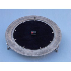 Decorative Ship Porthole Clock 24"-Brushed Nickel