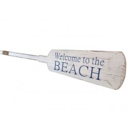 Wooden Rustic Welcome to the Beach Decorative Rowing Boat Oar