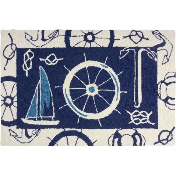 Blue & White Nautical Rug