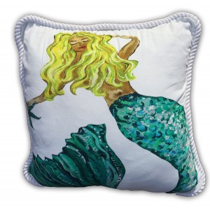 Blonde Mermaid Pillow