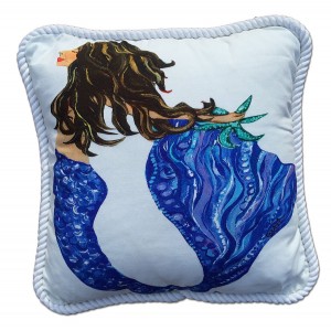 Brunette Mermaid Pillow