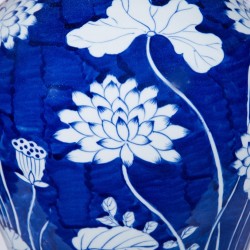 Blue Lotus Temple Jar