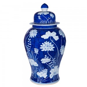 Blue Lotus Temple Jar