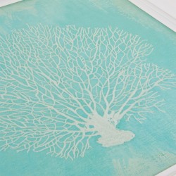 Embroidered Coral Framed Prints-Set of 2