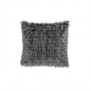 Edina Faux Fur Decorative Pillow-Black