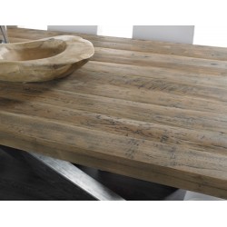 Arena Recycled Teak Wood Dining Table