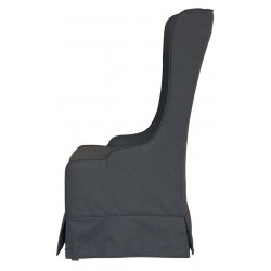 Atlantic Beach Wing Dining Chair - Charcoal Grey