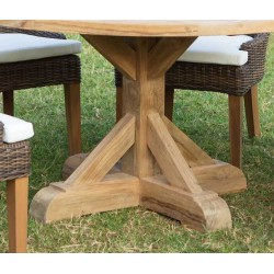 Xena Reclaimed Outdoor Teak Round Dining Table