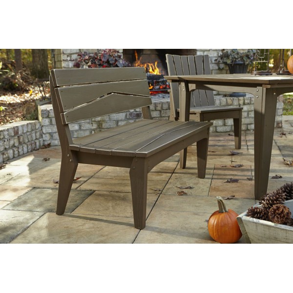 Hourglass Collection-Two Seat Bench w/Back