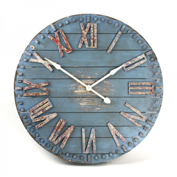 Wooden Clock-Blue